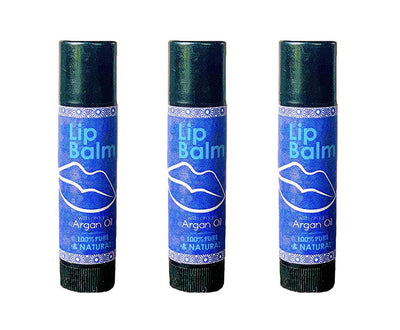 Ziri Skincare Chapstick 3-Pack Natural Lip Balm with Argan Oil (3 Pack)