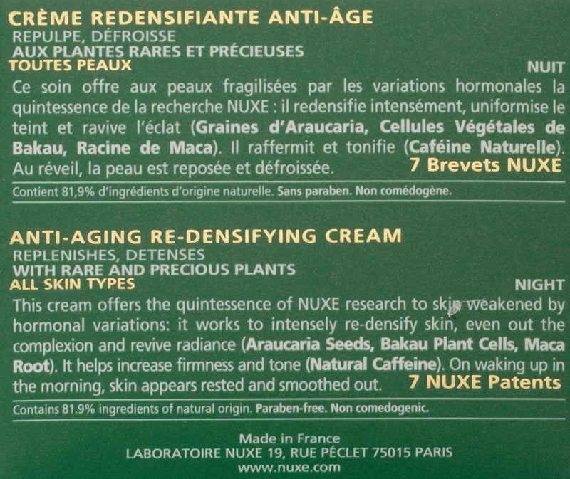 NUXE Nuxuriance Anti-Aging Re-Densifying Night Cream, 1.5 Oz