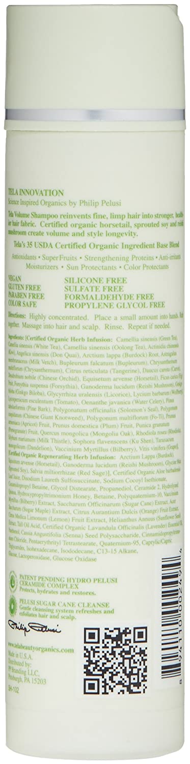 Tela Beauty Organics Volume Organic Shampoo, 8.45 Fl Oz