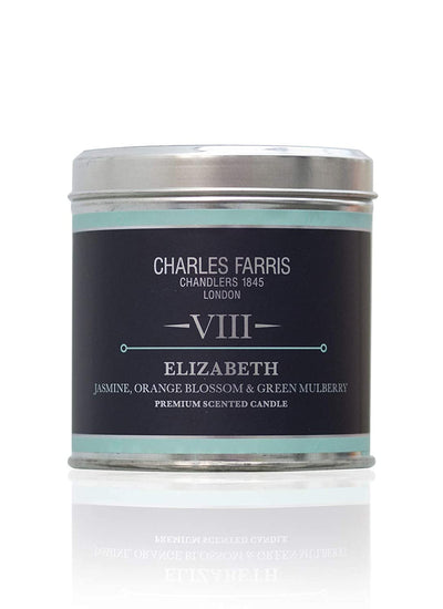 Charles Farris Scented Candle Elizabeth VIII Orange Blossom, Jasmine & Mulberry Tin 240g
