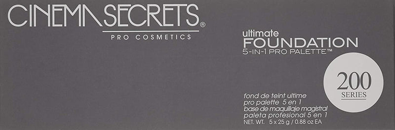 CINEMA SECRETS Pro Cosmetics Ultimate Foundation 5-In-1 Pro Palette, 200 Series