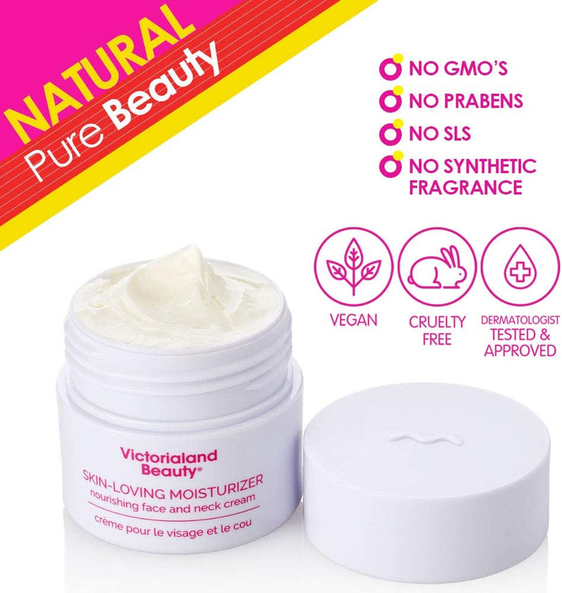 VictoriaLand Beauty Nourishing Face and Neck Cream - Skin-Loving Moisturizer (1.70 oz)