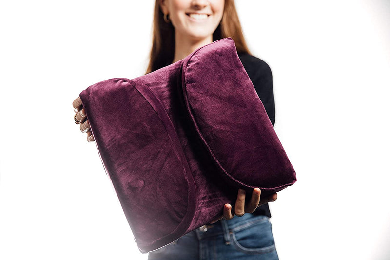 The LaySee Pillow - The Pillow Designed with Your Glasses in Mind - Pillow with Plush Pillow Case (Purple)