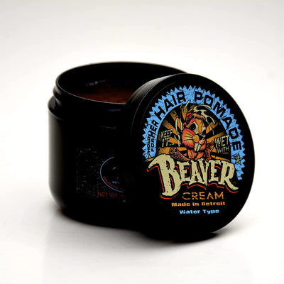 COCK GREASE Hold For Her Light Medium Hair Pomade (Beaver Cream - Water Based) The Grease with Grip"Keep It Wet" - 3.9 oz/110g