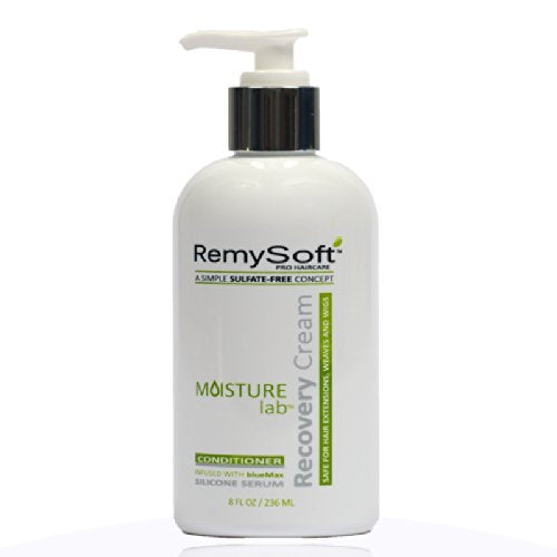 RemySoft Moisturelab System - Safe for Hair Extensions, Weaves and Wigs - Salon Formula Shampoo, Conditioner & Serum - Gentle Sulfate-free Lather