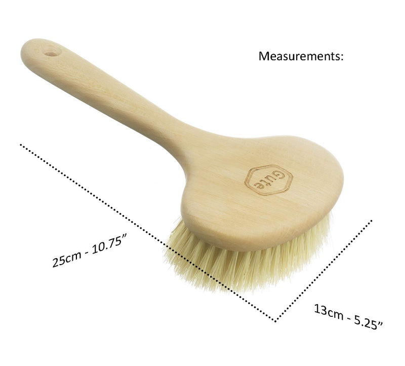 Professional Dry Brush, By Gute Dry Skin Body Brush, Dry Brush with Cactus/Vegetable Bristles (Firm/Extra Firm Bristles) With Handle - HANDMADE in ENGLAND