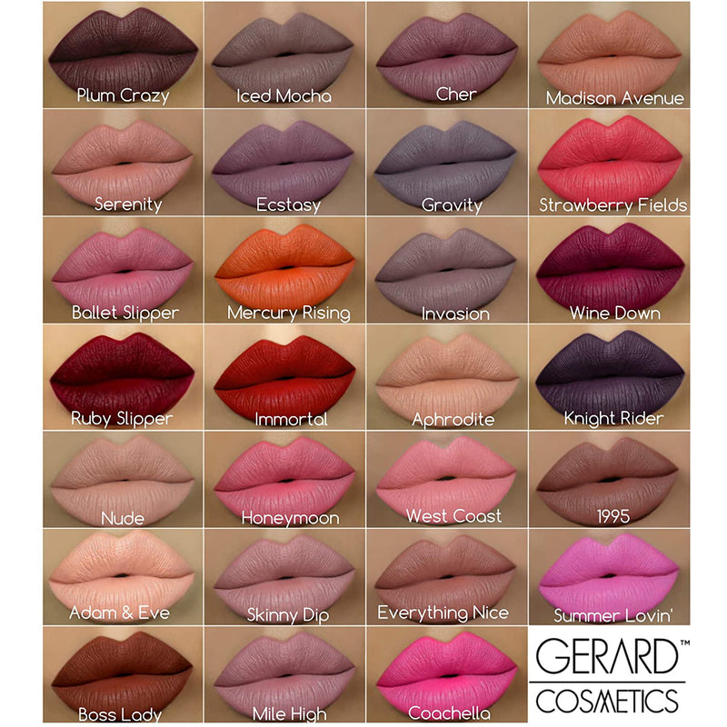 Gerard Cosmetics HydraMatte Liquid Lipstick SKINNY DIP- MATTE FINISH STAY ALL DAY, Comfortable long wear CRUELTY FREE & USA MADE