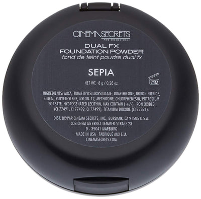 CINEMA SECRETS Pro Cosmetics Dual Fx Foundation Powder, Sepia