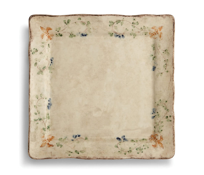 Arte Italica Medici Square Charger Plate, Cream