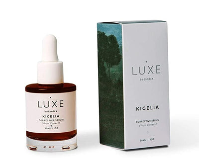 Luxe Botanics Kigelia Corrective Serum - Address Blemish & Acne Prone Skin and Support Cell Regeneration - Certified Organic Kiglelia Africana, Vitamin C, Sodium Hyaluronate (1oz)