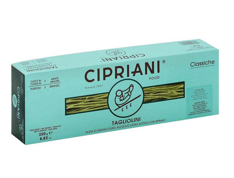 Cipriani Food Tagliolini Extra Thin Egg Pasta w/ Spinach - 8.82 oz (4 Pack)
