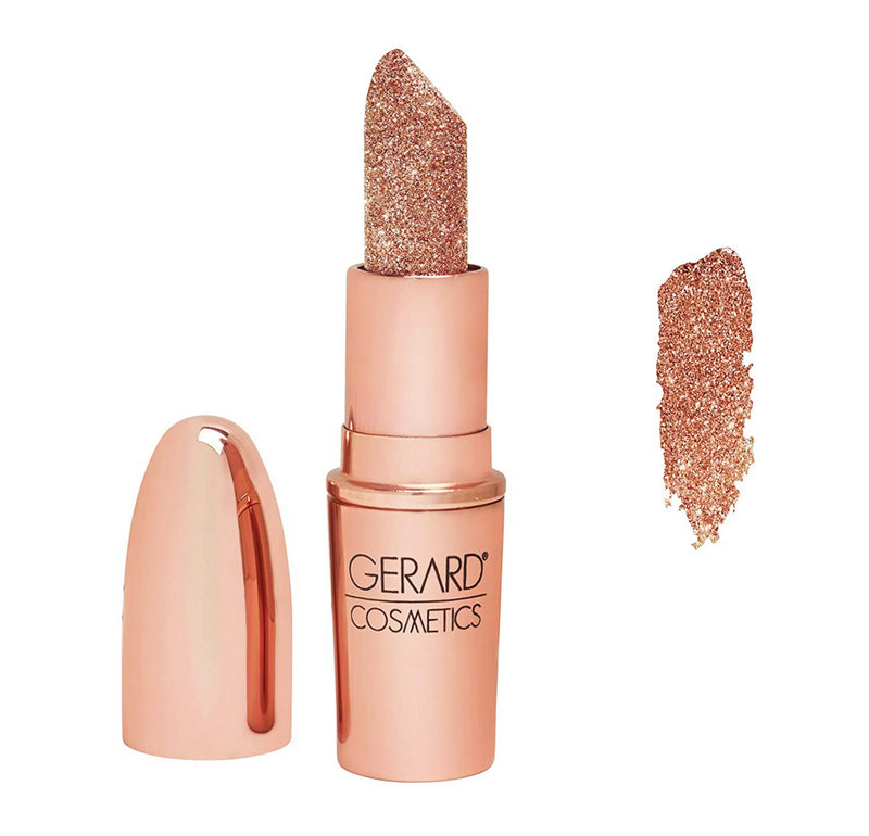Gerard Cosmetics Glitter Lipstick HOLLYWOOD BLVD Sparkling glitter, fully opaque lip color with sparkling metallic finish CRUELTY FREE & USA MADE