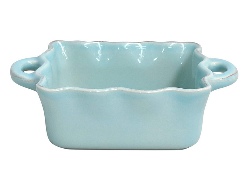 Casafina Stoneware Ceramic Dish Cook & Host Collection Square Baker Casserole, (Blue) L7"xW6.5"