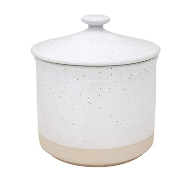 Casafina Fattoria Collection Stoneware Ceramic Medium Canister 49 oz, White