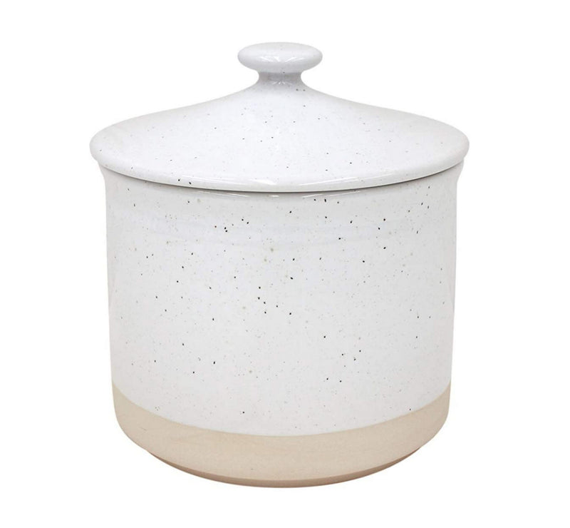 Casafina Fattoria Collection Stoneware Ceramic Medium Canister 49 oz, White