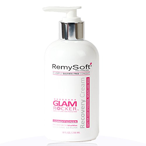 RemySoft Glam Rocker Recovery Cream - Moisturizing Salon Formula Conditioner for Hair Extensions, Weaves and Wigs - 8oz - Gentle formula