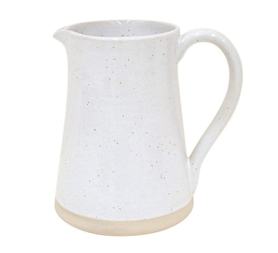 Casafina Fattoria Collection Stoneware Ceramic Pitcher 69 oz, White