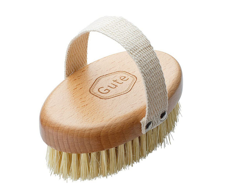 Gute Professional Dry Brush, Dry Skin Body Brush, Dry Brush with Cactus/Vegetable Bristles (Firm/Extra Firm Bristles)