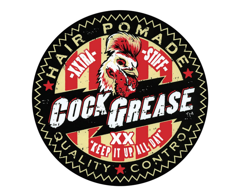 COCK GREASE Hair Pomade (XX) XXTRA Stiff "Keep It Up All Day" plenty of hold, just a little shine - 3.8 oz/108g