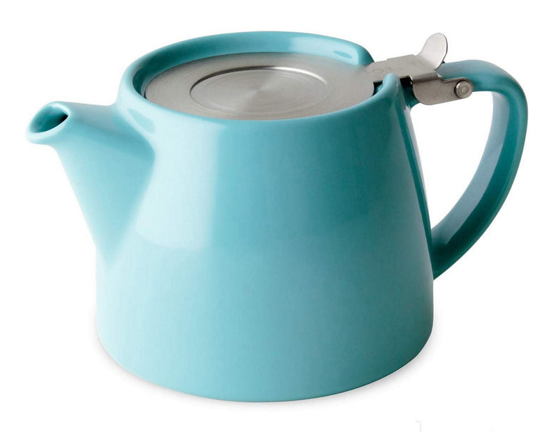 FORLIFE Stump Teapot with SLS Lid and Infuser, 18-Ounce, Turquoise