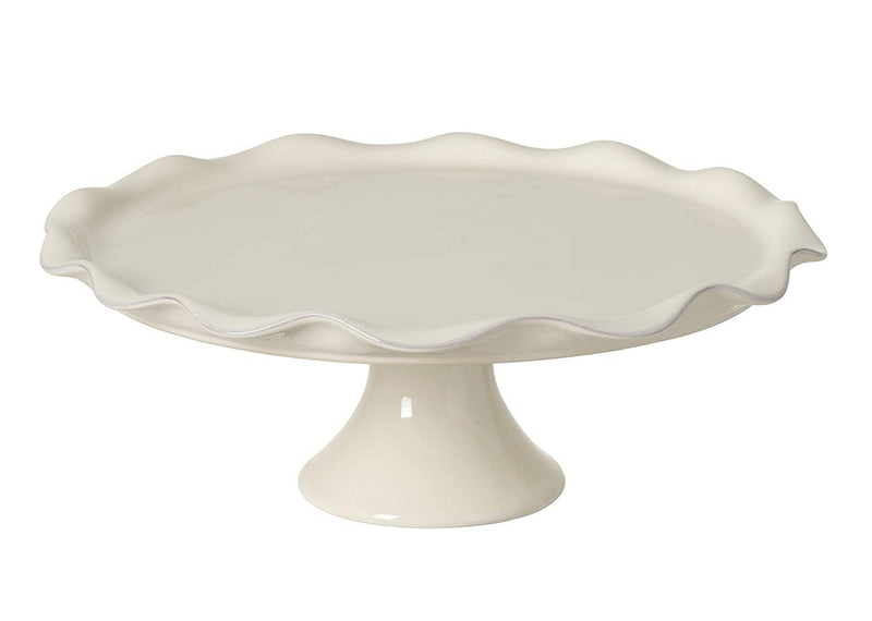 Casafina Cook & Host Collection Stoneware Ceramic Footed Plate Large 13" (Cream)