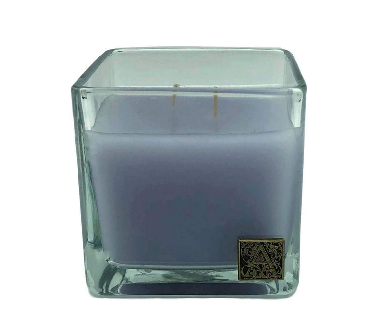 Aromatique Viola Driftwood Cube 12 oz Glass Scented Jar Candle