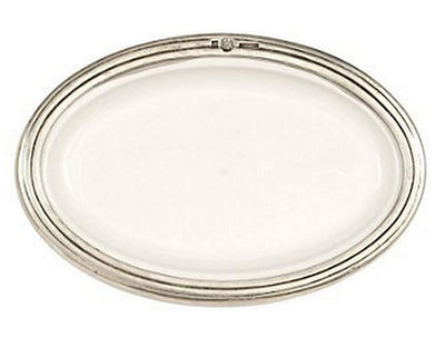Arte Italica Tuscan Oval Dish, Small, White
