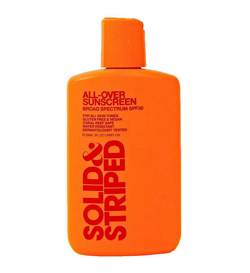 Solid & Striped All-Over Sunscreen Broad Spectrum SPF-30 Facial/Body Sunscreen Suncare (3 oz)