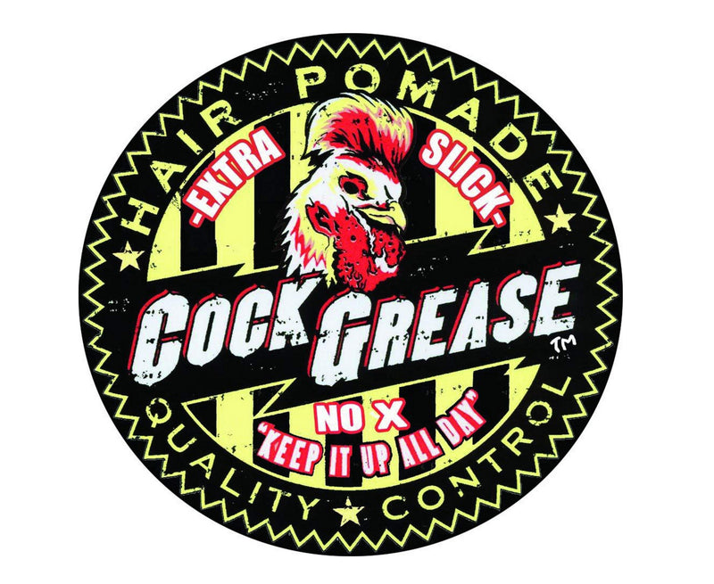COCK GREASE Hair Pomade (No-X) Extra Slick & Shiny "Keep It Up All Day" for soft hair, business looks, or wet do&