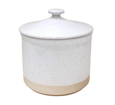 Casafina Fattoria Collection Stoneware Ceramic Large Canister 94 oz, White