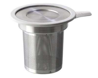 FORLIFE Brew-in-Mug Extra-Fine Tea Infuser with Lid, White