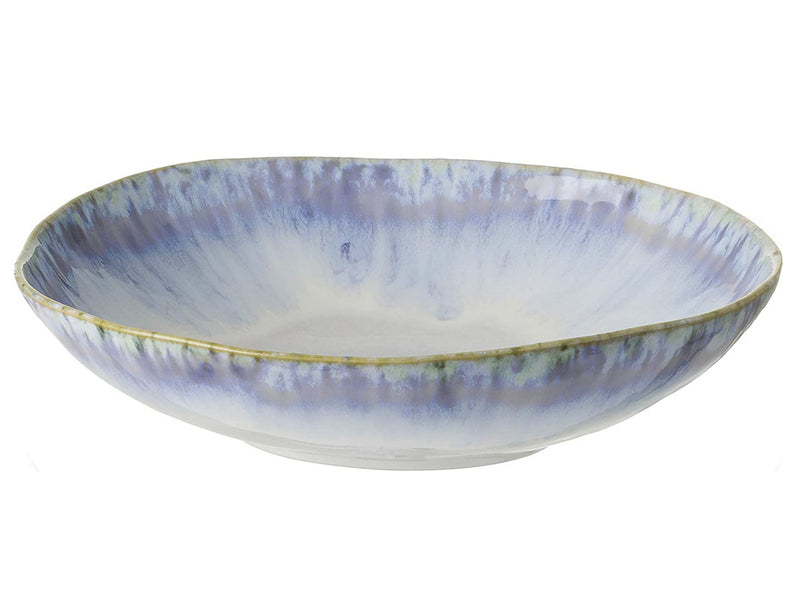 Costa Nova Stoneware Ceramic Brisa Collection Pasta Bowl 9,25" 31,5 oz, Ria Blue