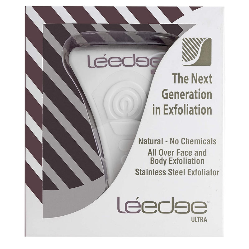 LeEdge Full Face and ody Exfoliator - White and Rose Gold Print