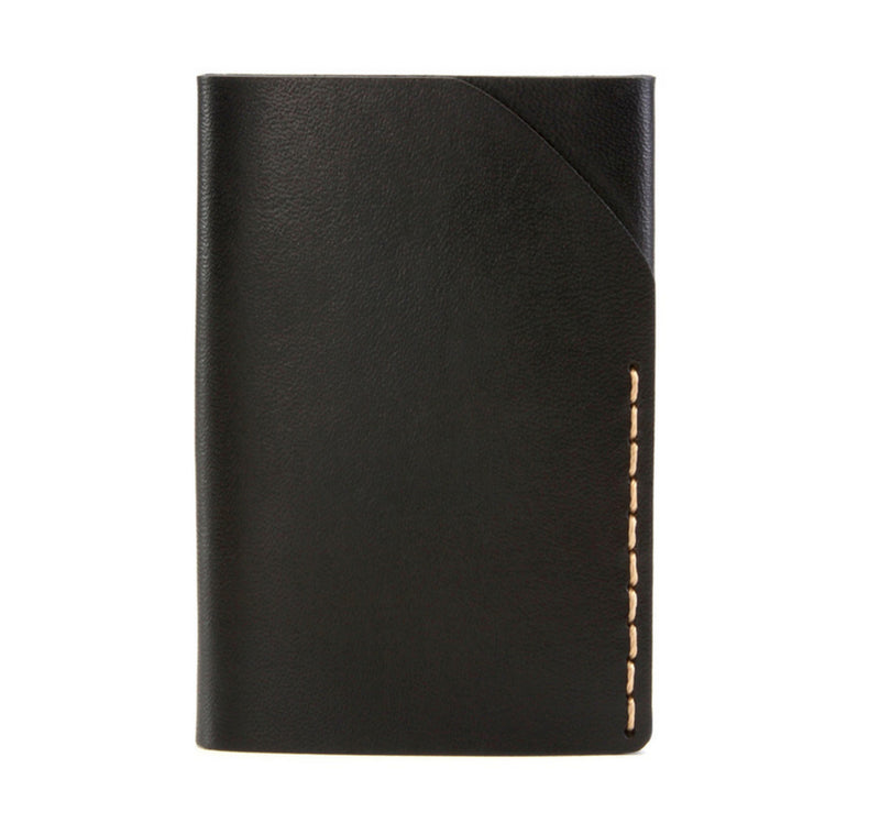 Ezra Arthur No. 2 Wallet Card Case (Jet Top Stitch)