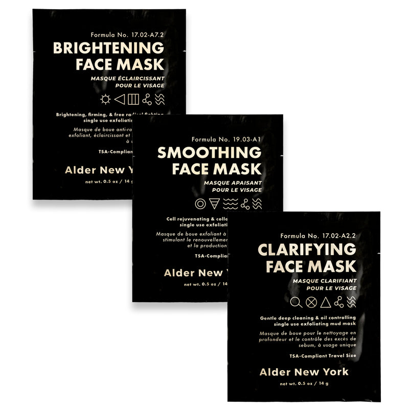 Alder New York Exfoliating Mud Face Mask Trio- 3