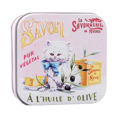 La Savonnerie de Nyons, Soap in A Tin Box Chaton Persan, 100 g