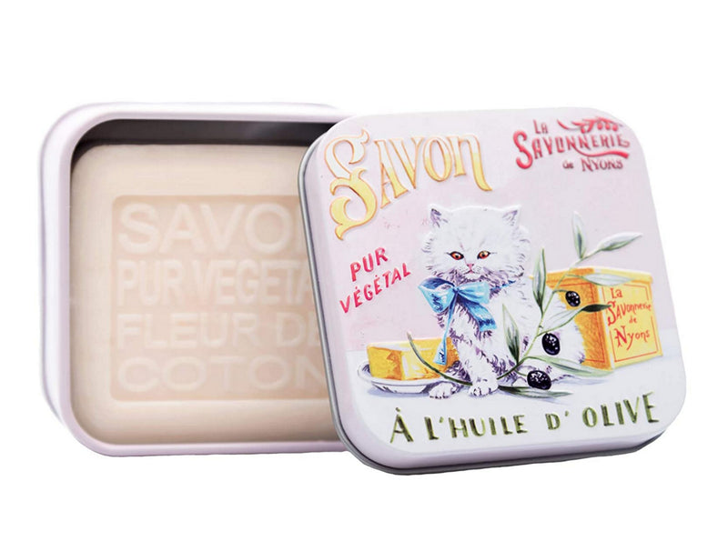 La Savonnerie de Nyons, Soap in A Tin Box Chaton Persan, 100 g