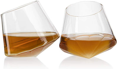 The Wine Savant Diamond Decanter Set Glass Holding Base With 2 Diamond Glasses