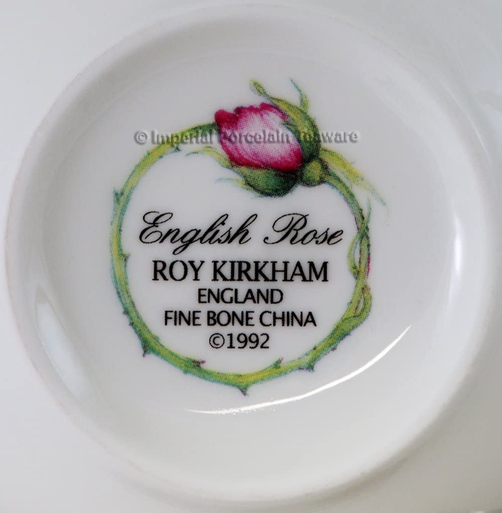 Roy Kirkham Fine Bone store China Teacup and Saucer Set English Rose