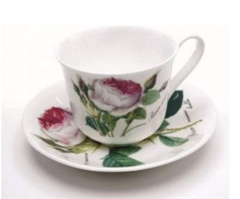 Roy Kirkham Redoute Rose Breakfast Cup and Saucer