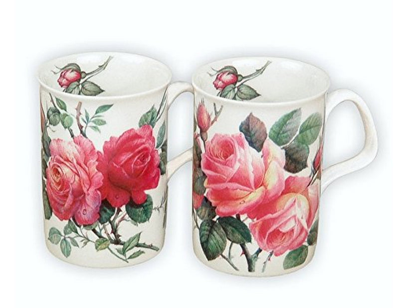 Roy Kirkham English Rose Bone China Tea Mug Set