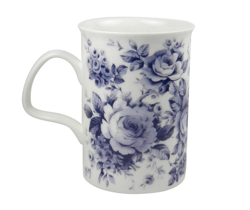Roy Kirkham Blue Rose English Chintz Coffee or Tea Mug Fine Bone China