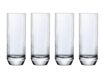NUDE Glass Big Top Set of 4 High Ball Glasses 14.5oz Lead-Free Crystal (Set of 4)