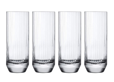 NUDE Glass Big Top Set of 4 Highball Glasses 11.5oz Lead-Free Crystal (Set of 4)