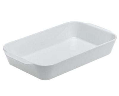 Pillivuyt Porcelain Extra Deep Rectangular Roaster With Ears, Extra Large - 15-by-10-by-3-Inch