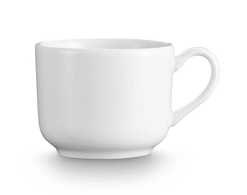 Pillivuyt France Porcelain White Ceramic Sancerre 8oz Hot Coco Coffee Tea Cup