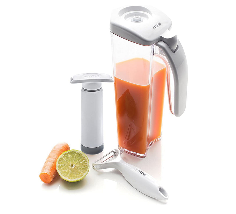 PrepSealer Vacuum Juice Jug, White BPA Free Tritan