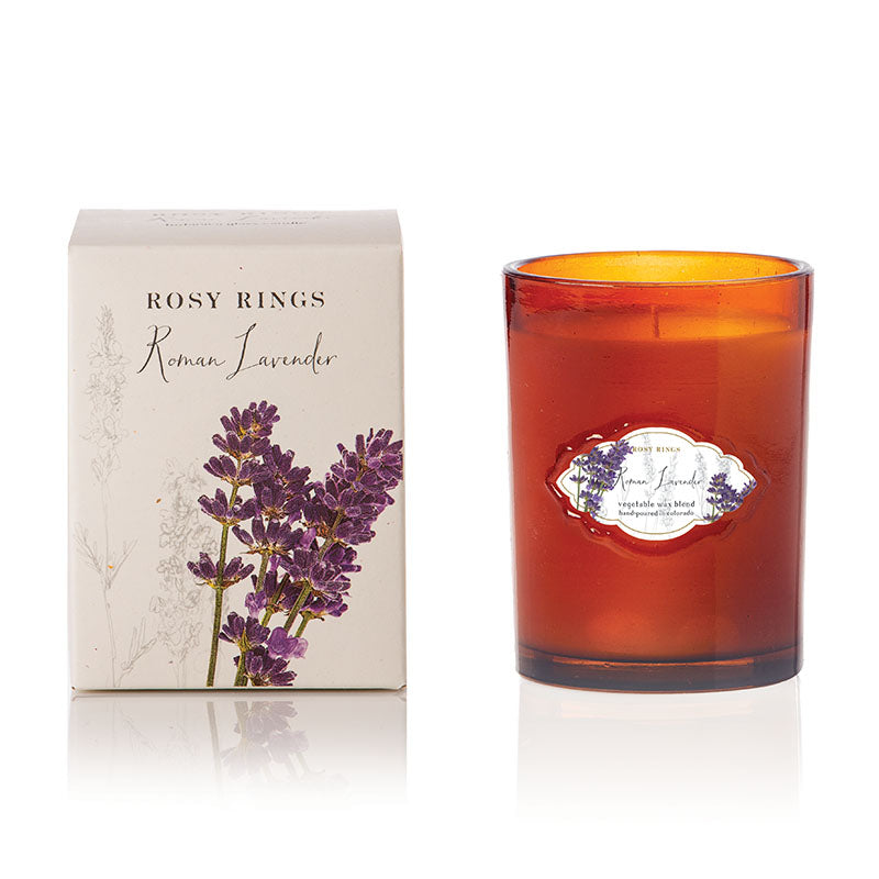 Rosy Rings Signature Glass Candle - Roman Lavender