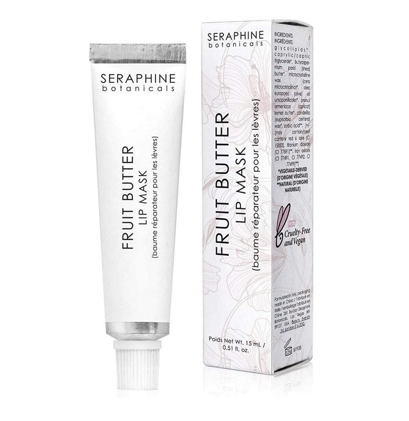 Seraphine Botanicals Fruit Butter - Lip Mask Overnight Lip Mask for Intense Hydration 0.51 fl oz