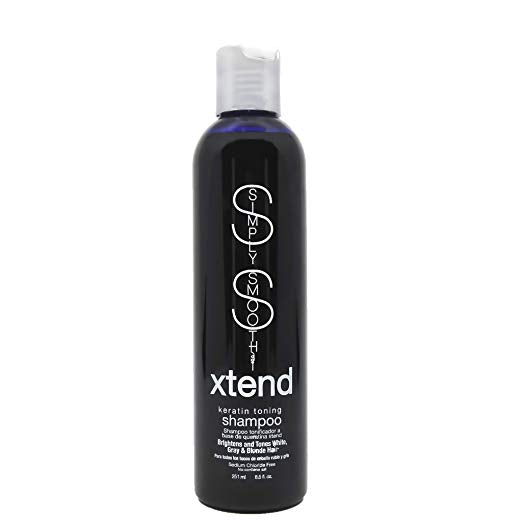 Simply Smooth Xtend Keratin Toning Shampoo for All Shades of Blonde and Gray Hair, 8.5 Ounce